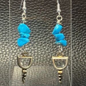Handmade western styled earrings with spur charms